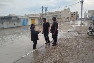 وضعیت شهر جاسک پس از باران بامدادی امروز