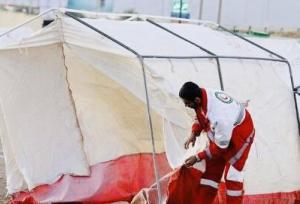 اسکان موقت ۱۰ خانوار در پی آبگرفتگی روستای طولای قشم