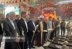 ادای احترام استاندار تهران به شهدای ملارد