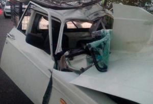 جان باختن راننده وانت طی تصادفی در بزرگراه چراغچی مشهد