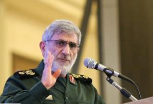 حضور سردار قاآنی درمراسم تشییع پیکر شهدای اقتدار