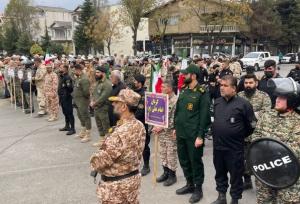 نمایش وحدت و اقتدار در گردهمایی بزرگ بسیجیان آستارا