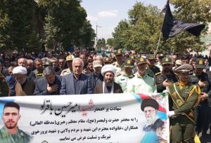 تشییع پیکر شهید امیرحسین باقرلو در خوی