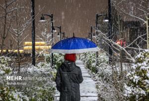 بارش برف در اقلید فارس