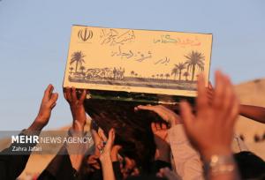 تشییع پیکر مطهر شهید گمنام در امیریه دامغان