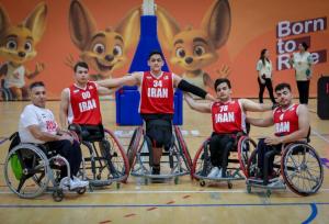 برگزاری دیدارهای تیم بسکتبال با ویلچر پسران سه نفره ایران با یک لژیونر