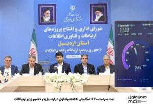 ثبت سرعت ۱۶۴۰ مگابیتی ۵G همراه اول در اردبیل