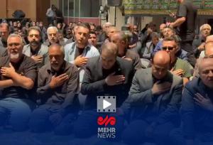 عزاداری وزیر ورزش و مسئولان فدراسیون‌ها در گرامیداشت شهدای ورزشکار