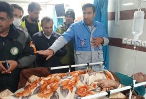 اعزام بالگردی ۵ مصدوم حادثه واژگونی اتوبوس تهران _ یاسوج به اصفهان