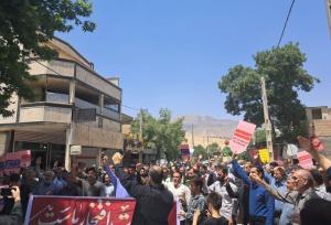 راهپیمایی مردم ملکشاهی برای محکومیت جنایت رژیم صهیونیستی