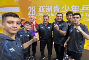 تیم تنیس روی میز نوجوانان ایران نایب قهرمان آسیا شد