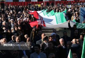 تجمع مردم دیار میرزا در سالروز حماسه ۸ دی