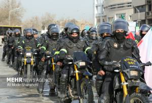 تصاویری از رژه اقتدار موتوری نیروهای مسلح خراسان رضوی