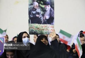 مراسم بزرگداشت حماسه ۹ دی و سالگرد شهادت حاج قاسم در جوانرود