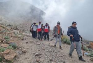 امدادرسانی به فرد حادثه دیده  در کوه سبلان