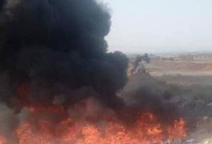 حریق لاستیک‌های فرسوده در حاشیه سمنان؛ شناسایی عاملان در دستور کار است