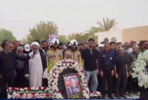 تشییع باشکوه پیکر آتش‌نشان قهرمان «مجید سفالی» در کنگان