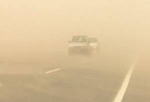 وضعیت طوفانی محور زاهدان - بم