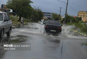 بارندگی شدید در شهر هشتبندی