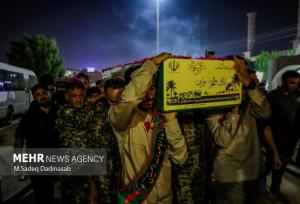 مراسم استقبال از پیکر پاک شهید گمنام دفاع مقدس در دهلران