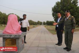 رونمایی از سردیس خلبان محمود اسکندری در خرمشهر