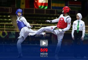 لحظه قهرمانی ساینا کریمی و کسب مدال طلا در بازیهای کشورهای اسلامی