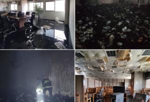 گرمای شدید و افت ولتاژ برق عامل آتش سوزی دانشکده پزشکی ایرانشهر