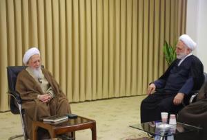 رئیس قوه قضاییه با آیت الله جوادی آملی دیدار کرد