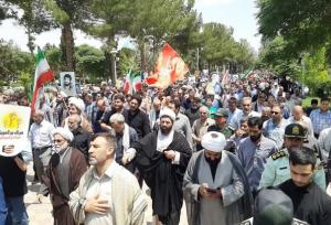 تجمع مردم کاشمر در محکومیت حمله رژیم صهیونیستی به ایران