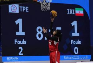 اولین برد بسکتبال زنان ایران در ریاض