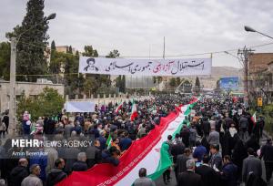 برگزاری راهپیمایی ۲۲ بهمن در ۹۵ نقطه آذربایجان شرقی