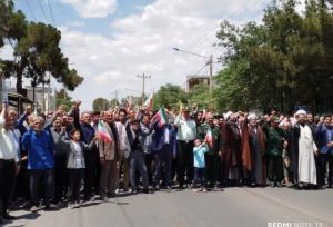 راهپیمایی مردم بردسکن در محکومیت حمله رژیم صهیونسیتی به ایران 