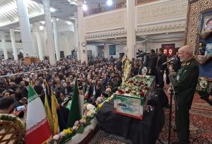 آغاز مراسم تشییع سردار شهید غیب پرور در شیراز