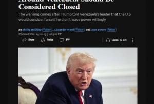 مادورو از ترامپ امان خواسته است!