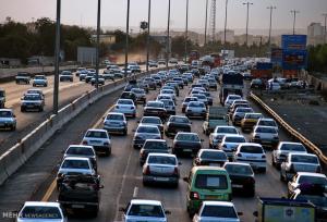 ترافیک در محدوده نیروگاه شهید رجایی اتوبان قزوین - البرز
