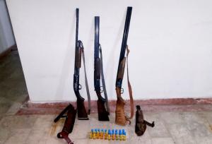 میرزانژاد:شکارچیان متخلف به همراه ۸ قبضه اسلحه شکاری دستگیر شدند