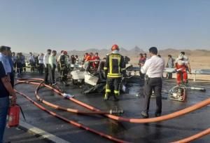 تصادف مرگبار در جاده رشتخوار-تربت‌حیدریه سه کشته برجای گذاشت