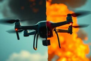 استفاده از پهپاد برای پایش دقیق آتش‌سوزی جنگل‌های الیت مرزن‌آباد 