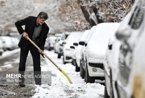 شروع بارش برف هم اکنون در تبریز