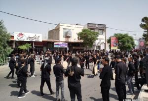 دسته روی عاشورایی عزاداران حسینی در بردسکن 