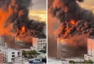 آتش‌سوزی گسترده در دانشکده «ماریستا سانتا ماریا» در برزیل + فیلم