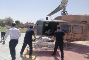 پرواز بالگرد هوانیروز کرمانشاه برای نجات مصدوم حادثه