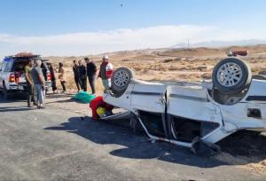 واژگونی خودرو در جاده آرادان - سرخه ۲ مصدوم بر جای گذاشت