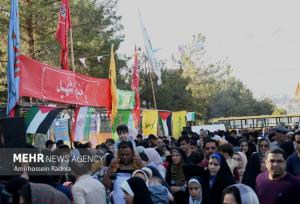 اصفهانی‌ها در مهمونی کیلومتری غدیر جنایات صهیونیست‌ها محکوم کردند