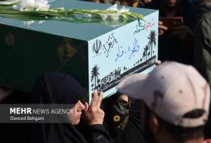 تشییع پیکر مطهر شهید گمنام در شهرستان مرزی صالح آباد