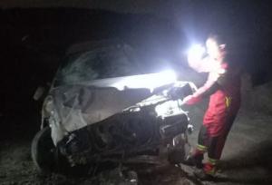 انحراف و واژگونی خودروی سمند با ۵ مصدوم در دامغان