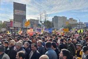 فریاد استکبارستیزی مردم اردبیل در راهپیمایی ۱۳ آبان