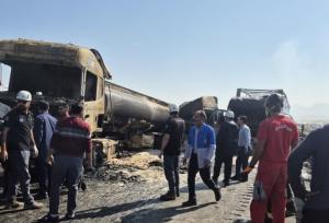 میرجلیلی: یک کشته و ۸ مصدوم در حادثه حریق تانکر سوخت در یزد