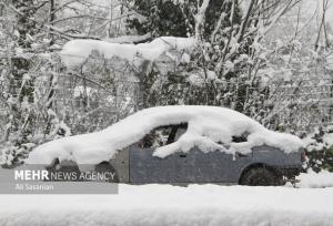 بارش اولین برف پاییزی چهره تکاب را سفیدپوش کرد