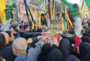 حضور باشکوه مردم اردبیل در مراسم تشییع شهدای گمنام